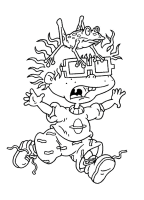 A coloring page of the rugrats